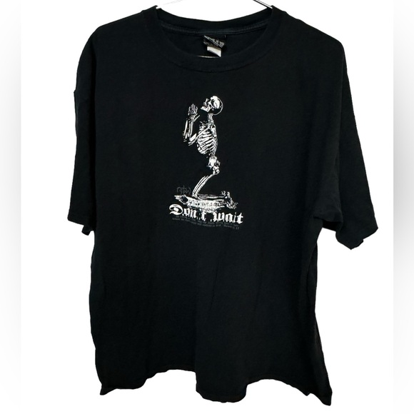 NOTW Christian Black Skeleton Romans 14:11 Men’s XXL T-Shirt Religious Rock - Picture 1 of 5
